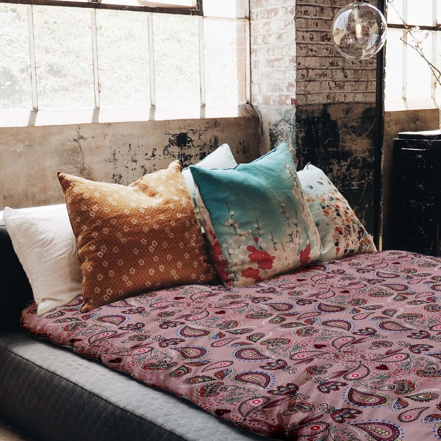 Set di biancheria da letto con coperta terapeutica Mandala rosa