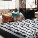 Set di biancheria da letto con coperta terapeutica Joker nero-bianco