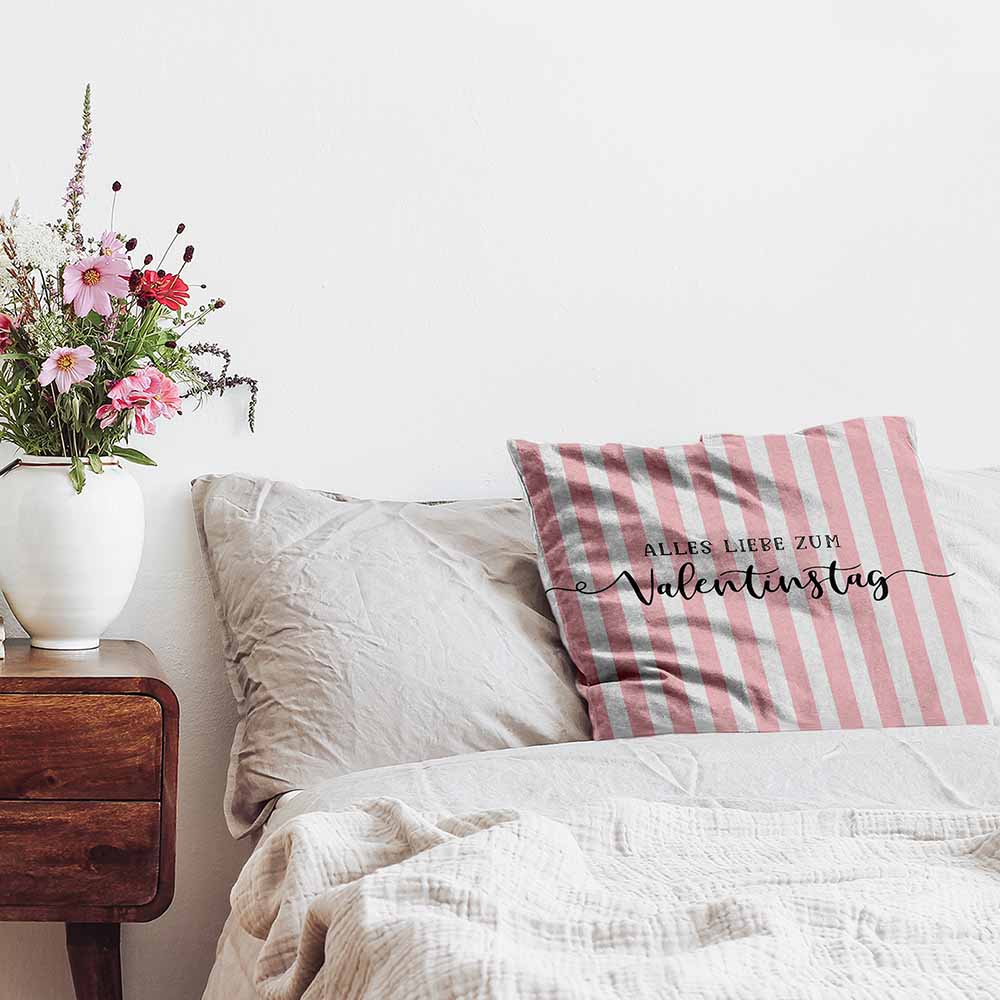 Cuscino salute a righe San Valentino