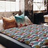 Set di biancheria da letto con coperte terapeutiche onde colorate