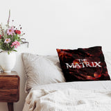 Cuscino salute rosso The Matrix Schriftzug