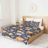 Coperta terapeutica originale - Rivestimento in cotone blu con zucche