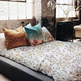 Coperta terapeutica originale - Rivestimento in cotone con delicati rami colorati