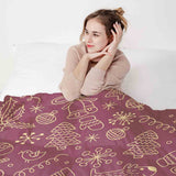 Coperta terapeutica originale - Rivestimento in cotone rosso con divertenti motivi natalizi