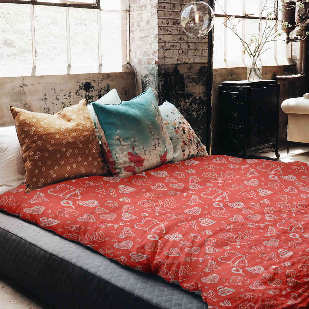 Copertura in cotone per coperta termica Amore e freccia dell'amore