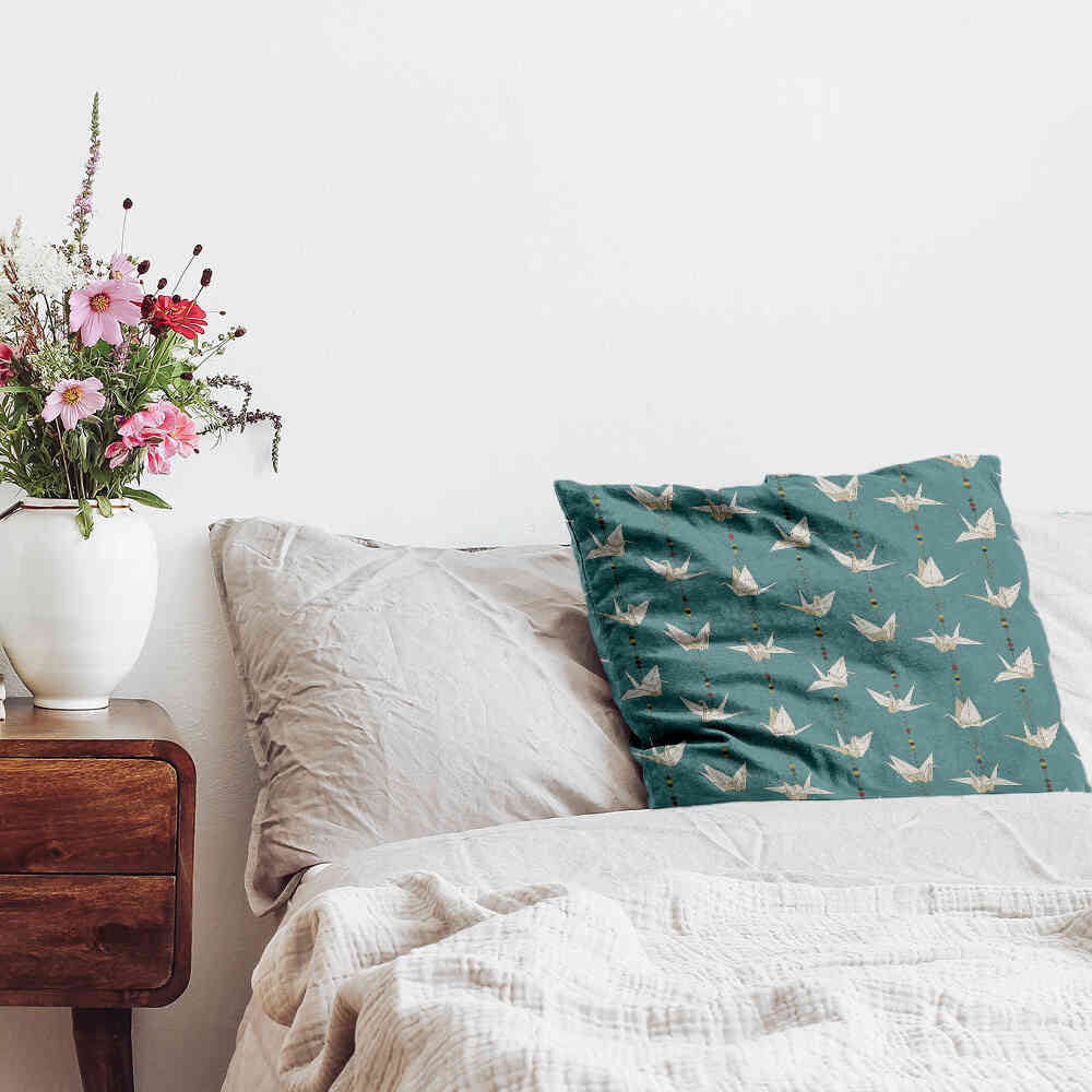 Cuscino salute Origami Cigno