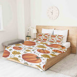 Coperta terapeutica originale - Rivestimento in cotone bianco con grandi zucche
