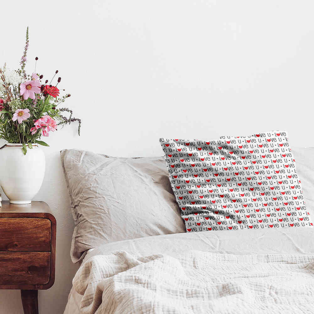 Cuscino salute bianco Love U