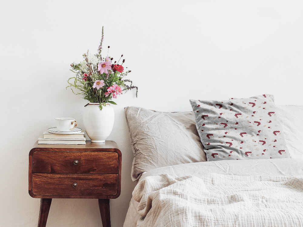 Cuscino sanitario con cespuglio di bacche