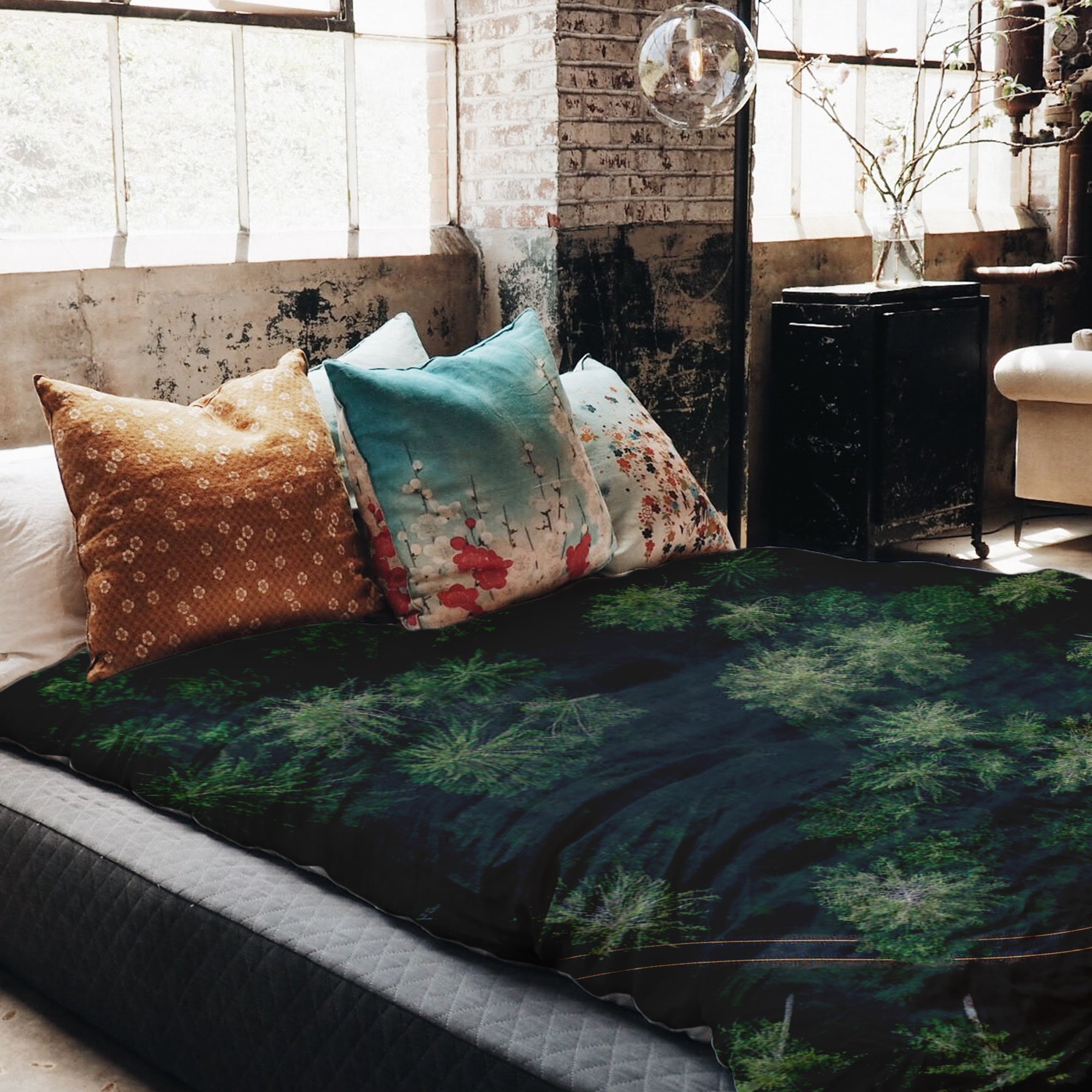 Set di biancheria da letto con coperta terapeutica Strada nel bosco