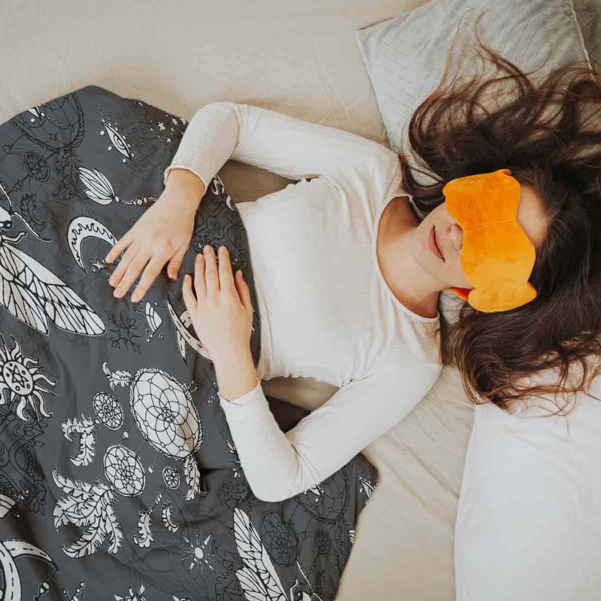 Coperta terapeutica originale - Rivestimento in cotone nero libellula spaventosa