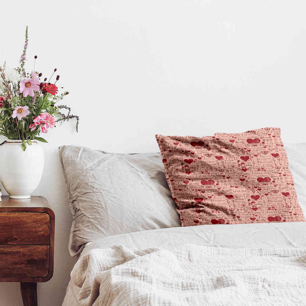 Cuscino salute rosa Ti amo