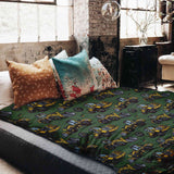 Set di biancheria da letto con coperta terapeutica verde trattore