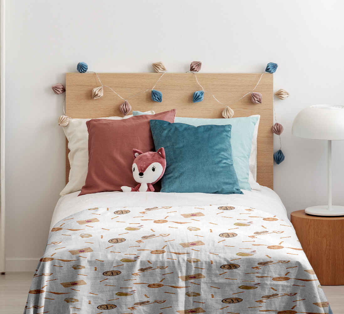 Set di biancheria da letto con coperta terapeutica bianca con Schnatz