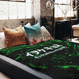 Coperta terapeutica originale - Rivestimento in cotone verde con caratteri cinesi
