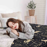 Coperta terapeutica originale - Rivestimento in cotone nero con costellazioni