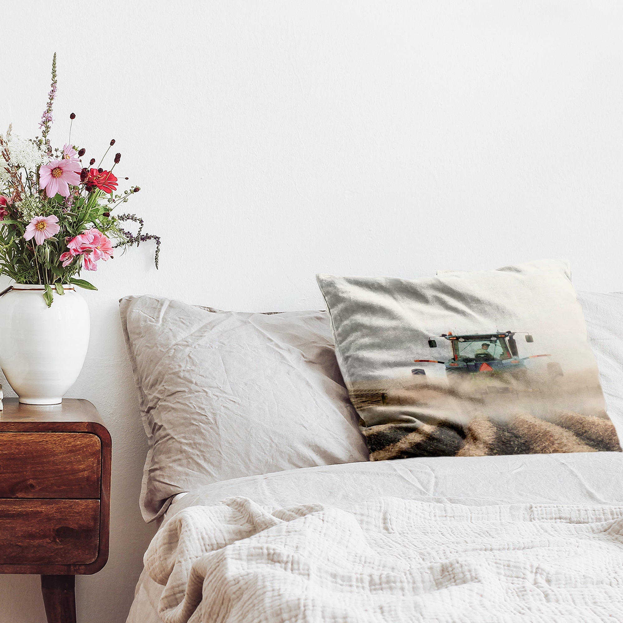 Cuscino salute trattore in azione