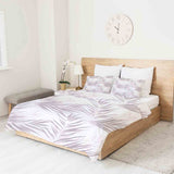 Coperta terapeutica originale - Rivestimento in cotone bianco con foglie viola