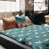 Coperta terapeutica originale - Rivestimento in cotone Rivestimento Origami Cigno