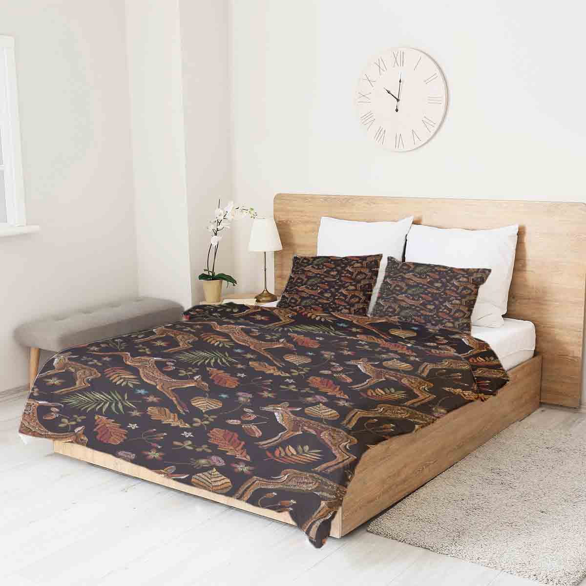 Coperta terapeutica originale - Rivestimento in cotone marrone con cervo