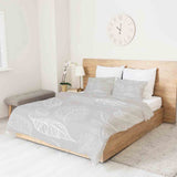 Coperta terapeutica originale - Rivestimento in cotone beige con foglie chiare