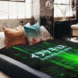 Coperta terapeutica originale - Rivestimento in cotone verde con scritta cinese