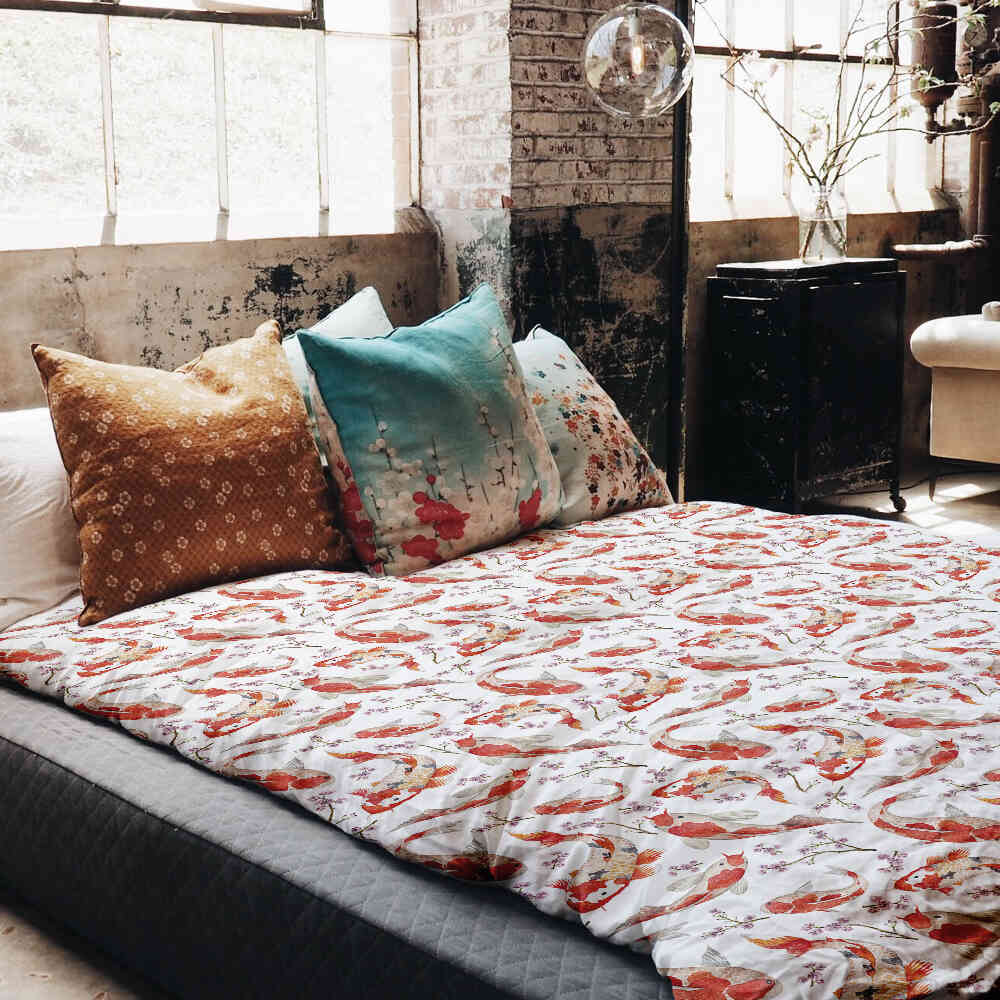 Set di biancheria da letto con coperta terapeutica Carpa Arancione