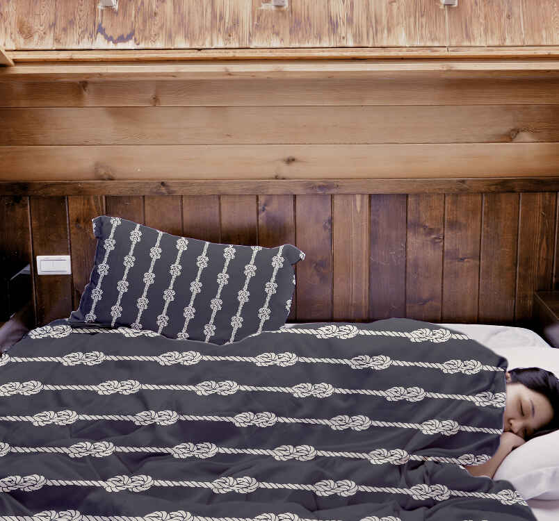 Set di biancheria da letto con coperta terapeutica Nodo marinaresco