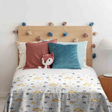 Set di biancheria da letto con coperte terapeutiche bianco con triangoli gialli