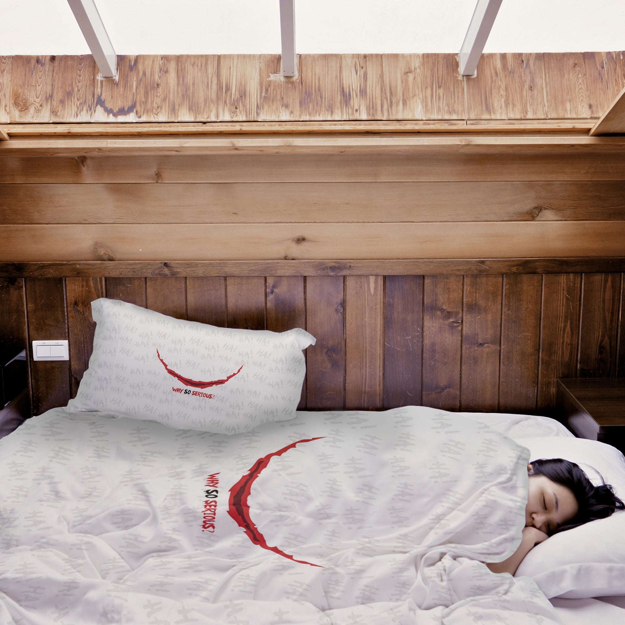 Set di biancheria da letto con coperta terapeutica bianca Perché così serio?