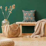Cuscino salute verde con scoiattolo