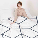 Coperta terapeutica originale - Rivestimento in cotone bianco con motivo nero