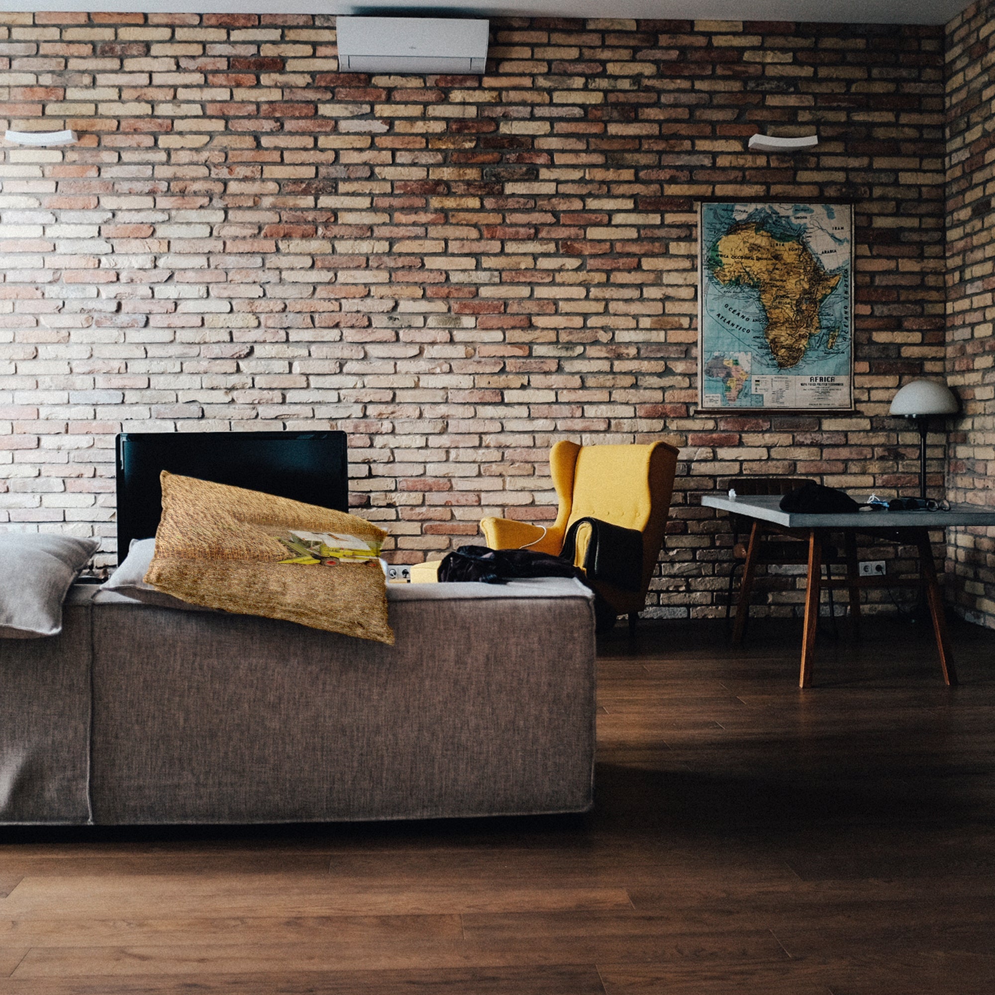 Cuscino salute trattore sul campo