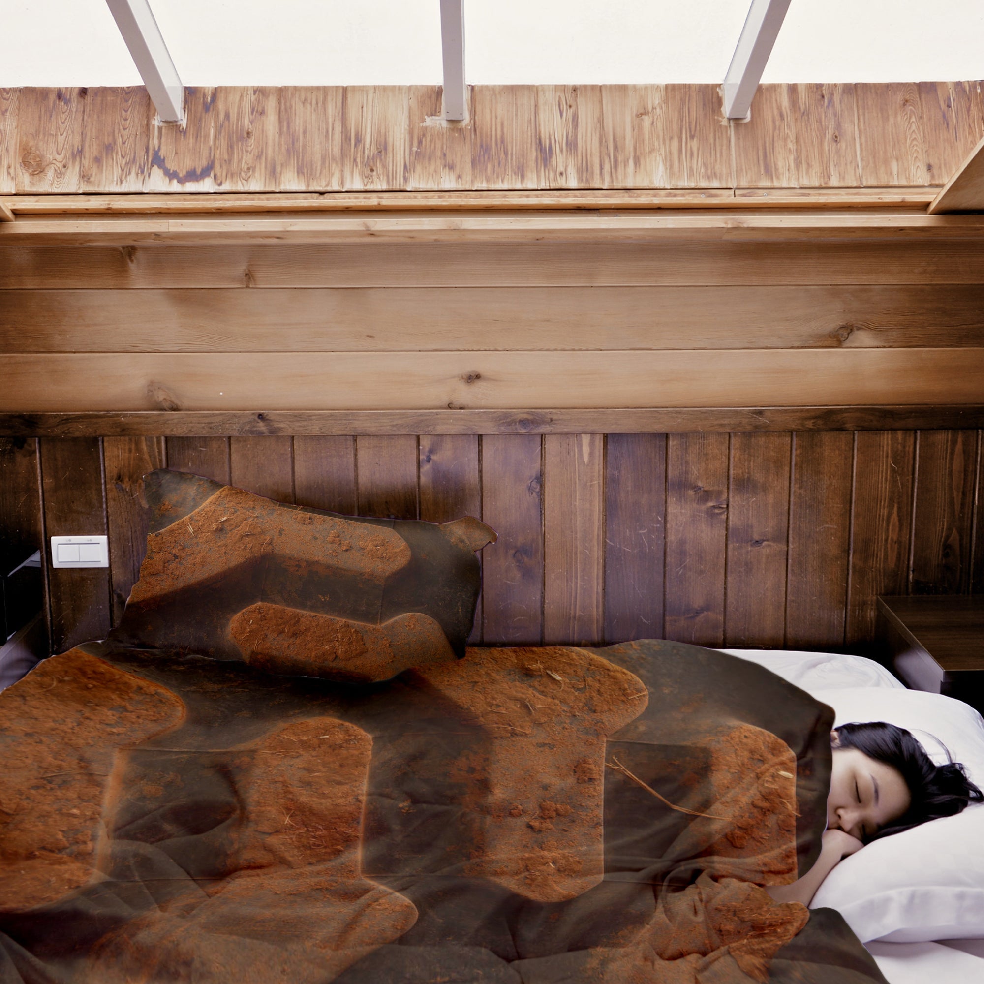 Coperta terapeutica originale - Rivestimento in cotone Terra marrone