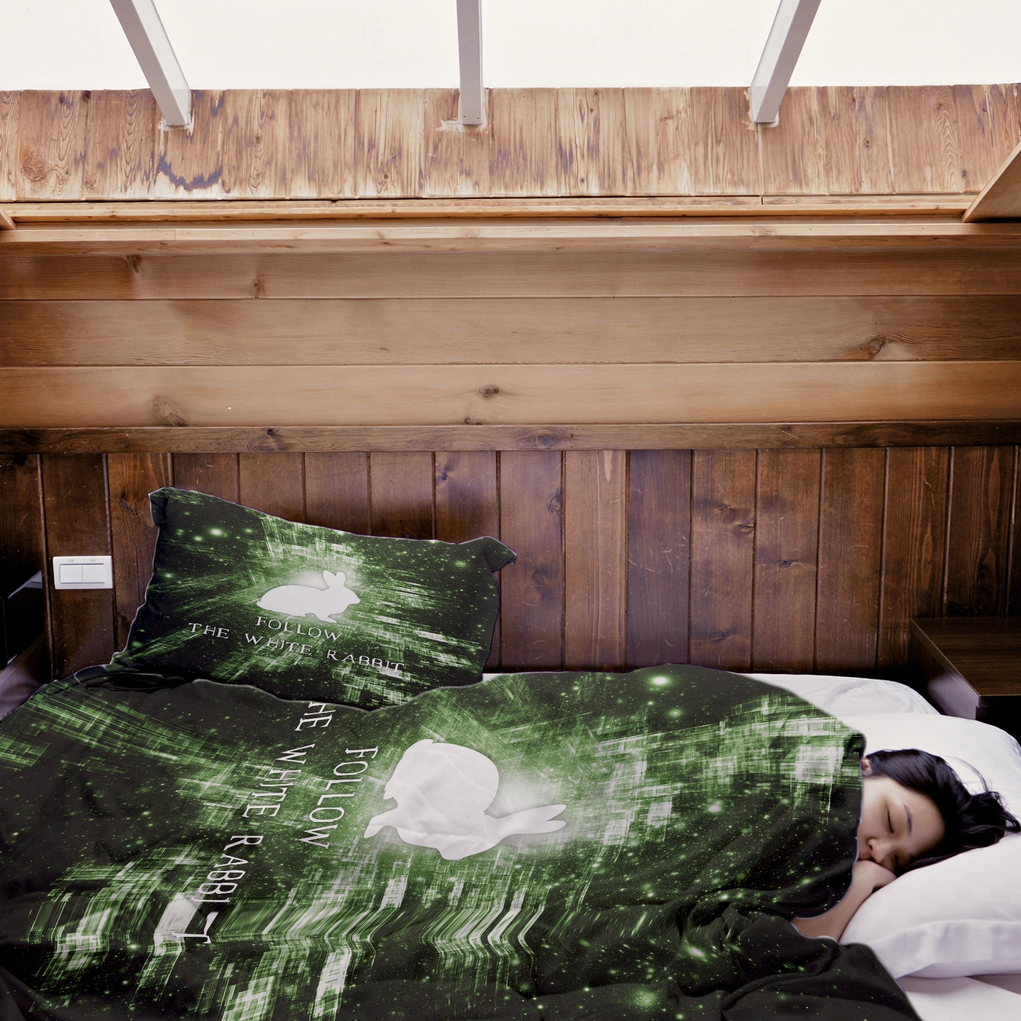 Set di biancheria da letto con coperta terapeutica Segui il Coniglio