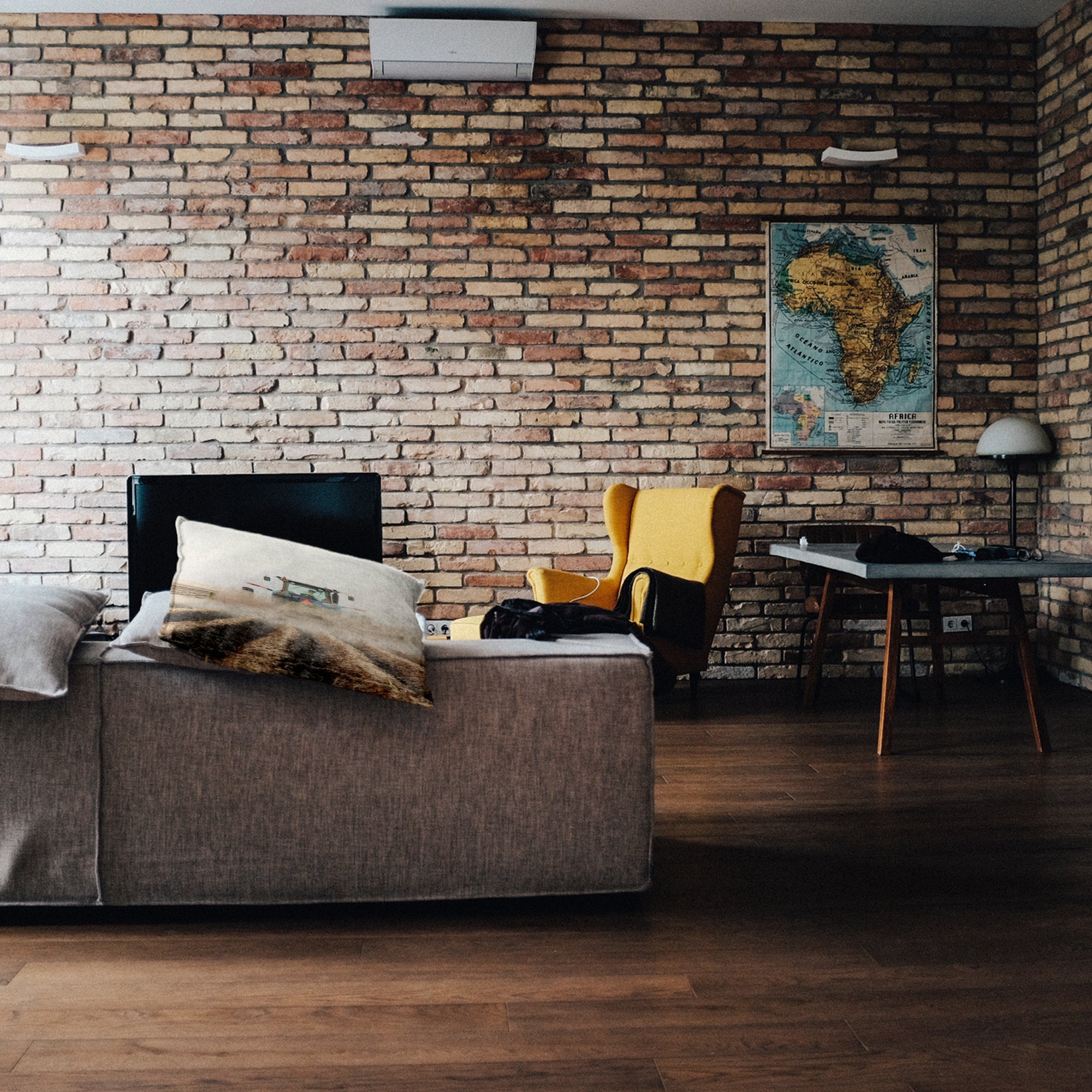 Cuscino salute trattore in azione