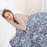 Set di biancheria da letto con coperta terapeutica blu Natale