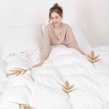 Set di biancheria da letto con coperte terapeutiche bianco con cannucce
