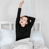 Set di biancheria da letto con coperte terapeutiche bianco con delicato motivo geometrico