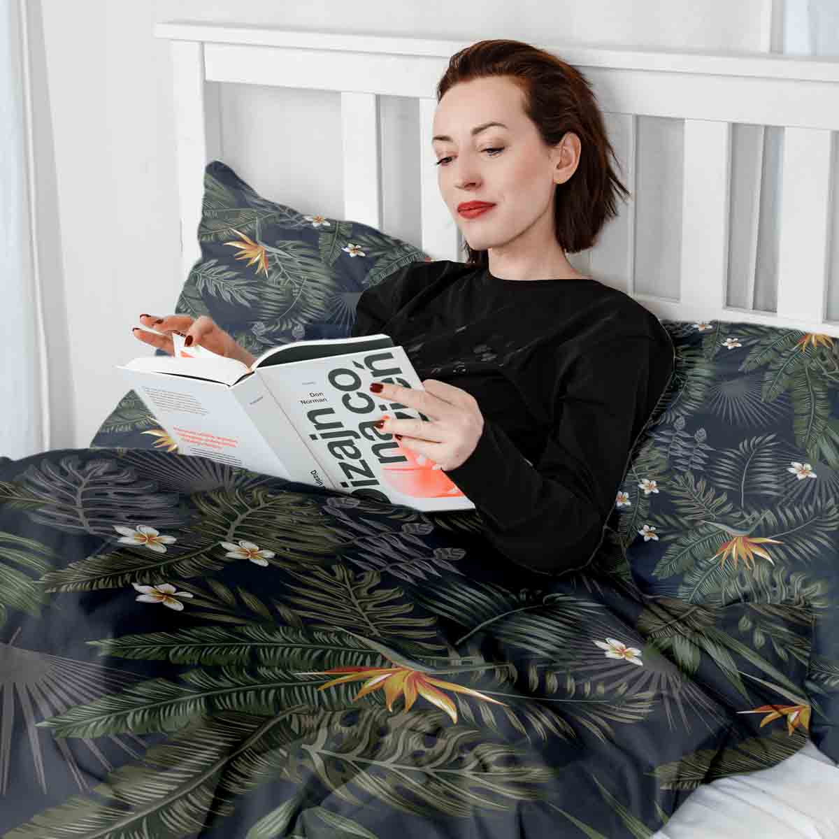 Set di biancheria da letto con coperta terapeutica Foresta pluviale
