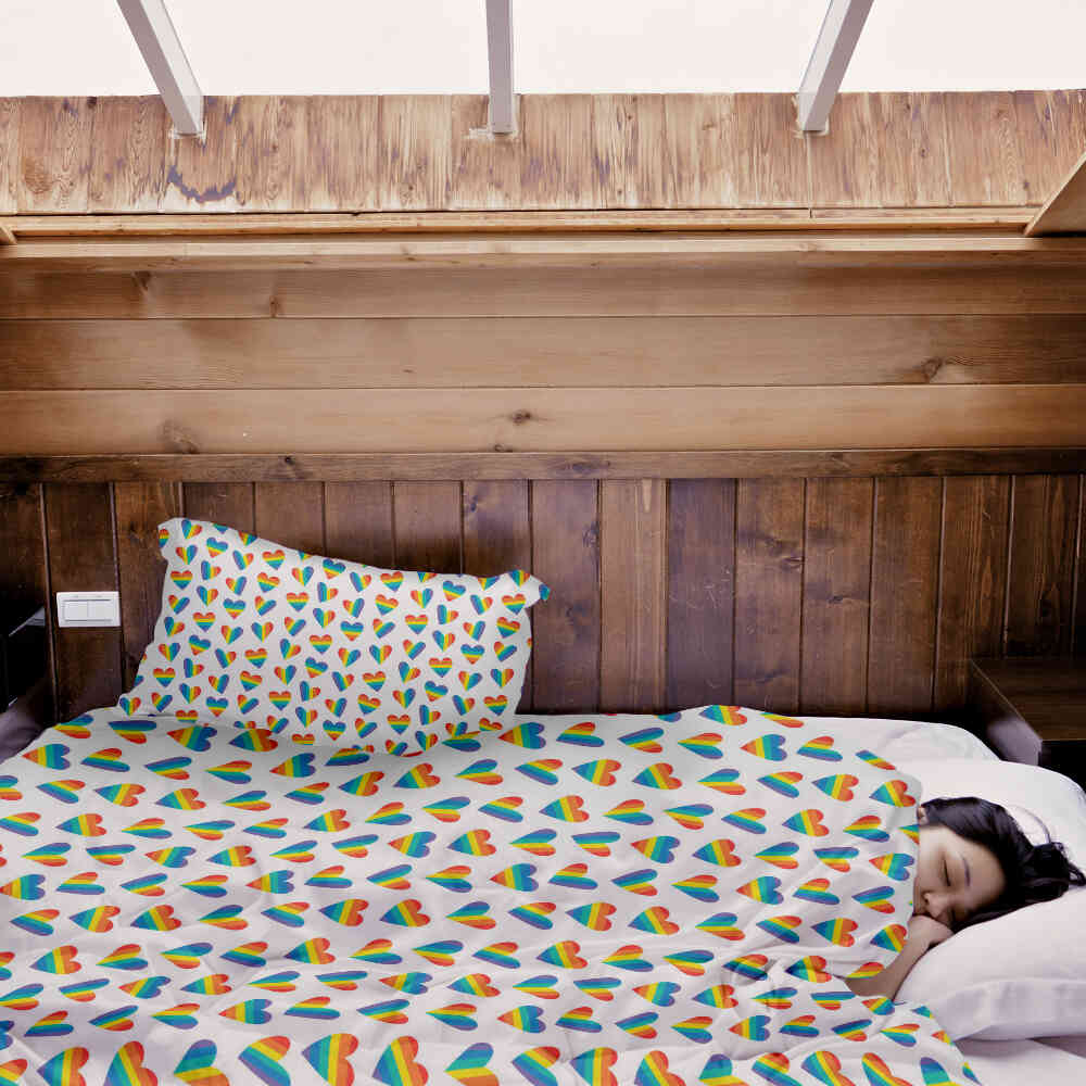 Set di biancheria da letto con coperta terapeutica LOVE IS LOVE