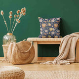 Cuscino salute blu con zucche