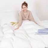 Set di biancheria da letto con coperte terapeutiche a strisce colorate