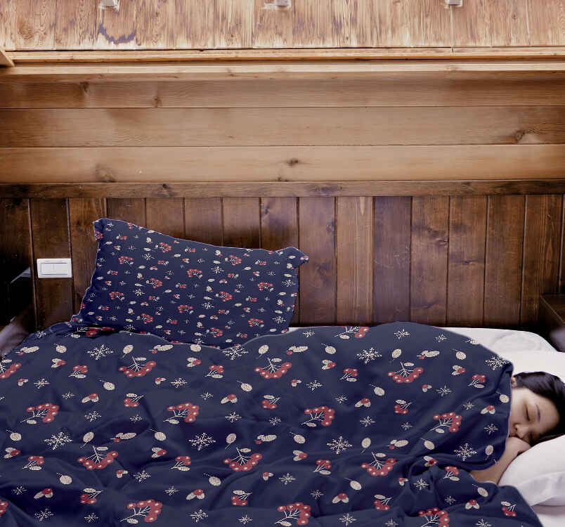 Set di biancheria da letto con coperta terapeutica blu ribes