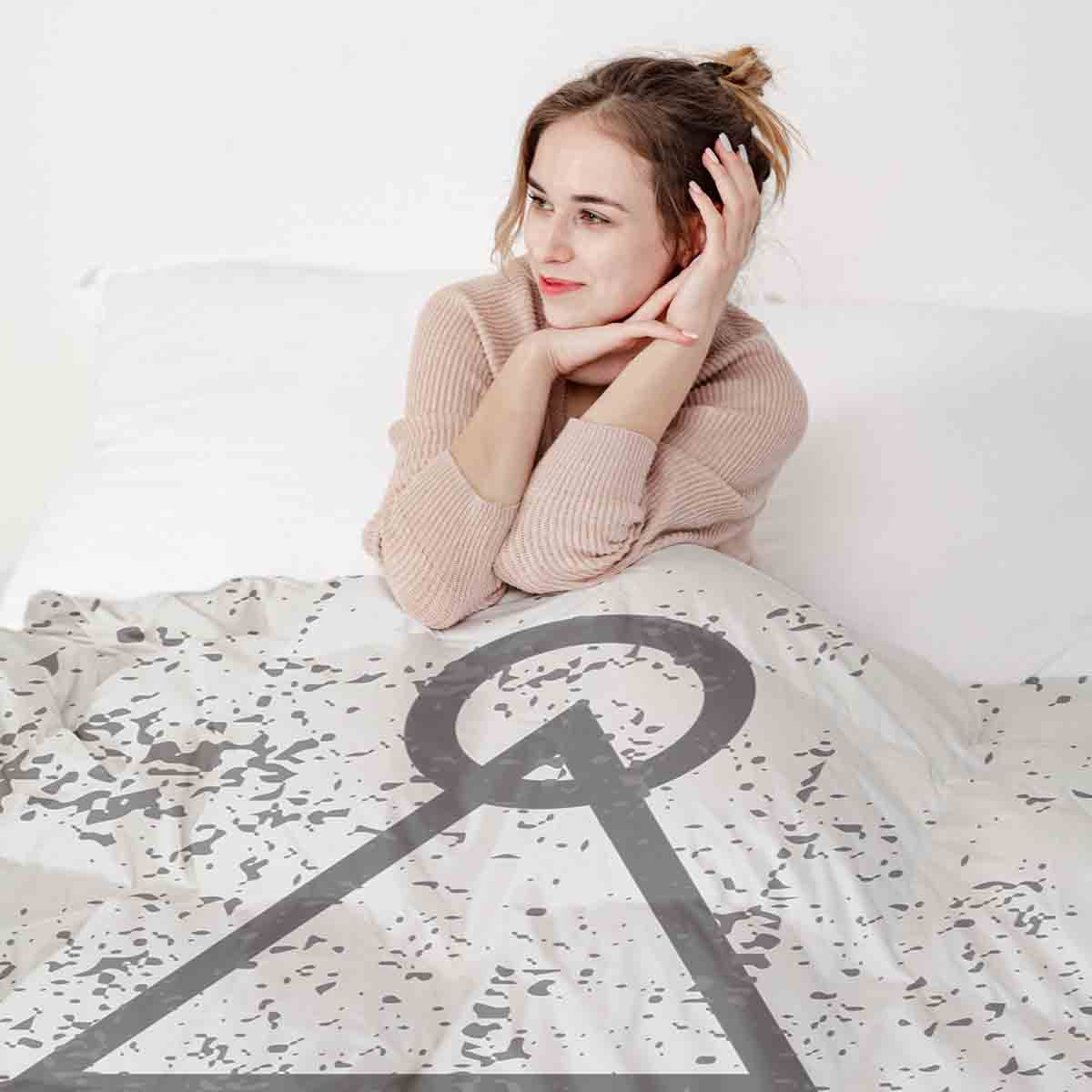 Set di biancheria da letto con coperte terapeutiche bianco forme Dalgona