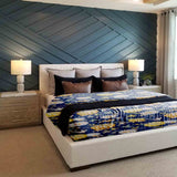 Set di biancheria da letto con coperte terapeutiche blu con zucche