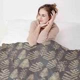 Set di biancheria da letto con coperta terapeutica e motivo boschivo