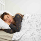 Theapiedecken set biancheria da letto volto di donna boho