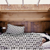 Set di biancheria da letto con coperta terapeutica Joker nero-bianco