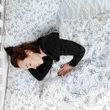 Set di biancheria da letto con coperta terapeutica Boho fiori